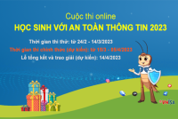 Tổ chức thi trực tuyến "Học sinh với an toàn thông tin" năm 2023