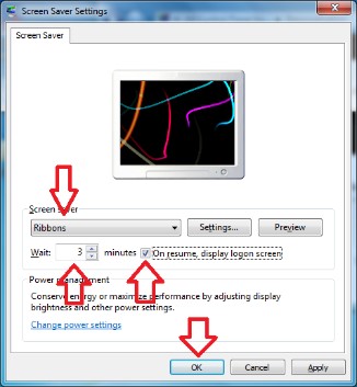Các bước thiết lập mật khẩu Screen saver trên Windows 7