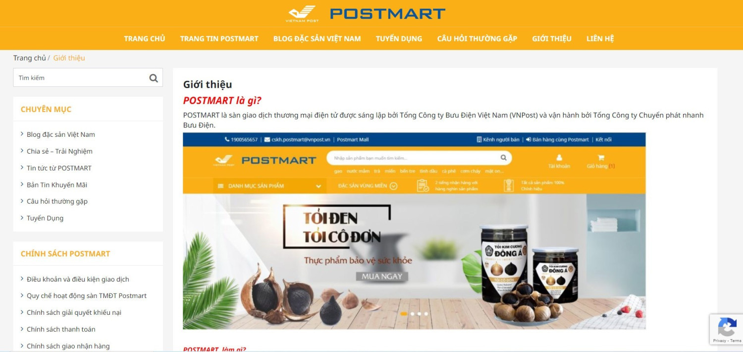 Sàn giao dịch thương mại điện tử Postmart (ảnh minh họa)